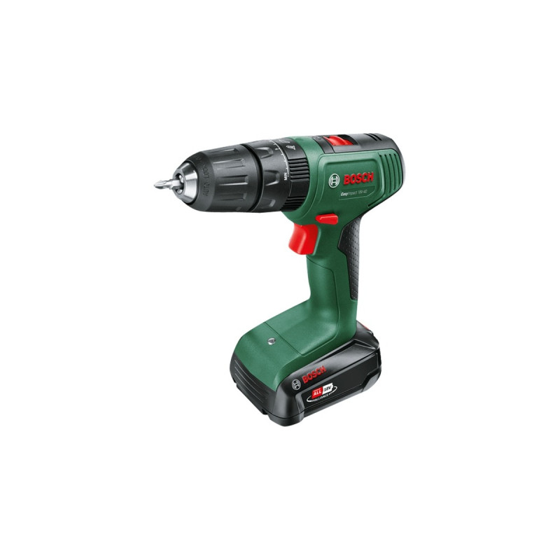 Bosch Akku-Schlagbohrschrauber EasyImpact 18V-40(grün/schwarz, Li-Ionen Akku 1,5Ah, Koffer, POWER FOR ALL ALLIANCE)