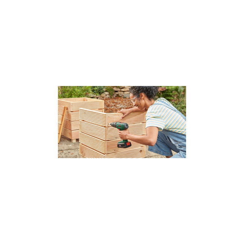 Bosch Akku-Schlagbohrschrauber EasyImpact 18V-40(grün/schwarz, 2x Li-Ionen Akku 1,5Ah, Koffer, POWER FOR ALL ALLIANCE)