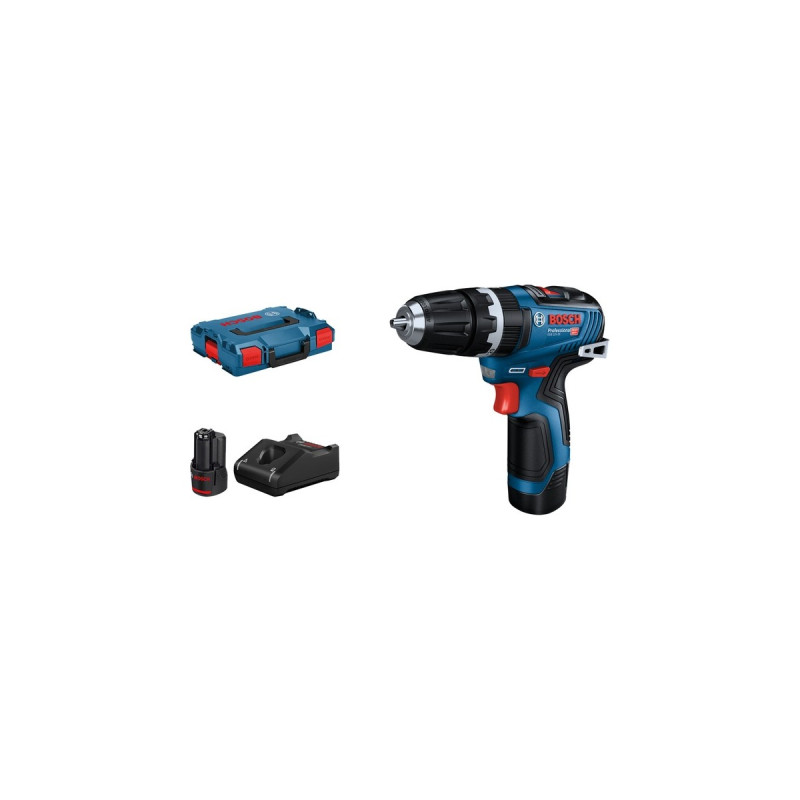 Bosch Akku-Schlagbohrschrauber GSB 12V-35 Professional, 12 Volt(blau/schwarz, 2x Li-Ionen Akku 3,0Ah, L-BOXX)