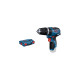 Bosch Akku-Schlagbohrschrauber GSB 12V-35 solo Professional, 12 Volt, Schlagbohrmaschine(blau/schwarz, ohne Akku und Ladegerät, mit L-BOXX)