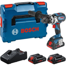 Bosch Akku-Schlagbohrschrauber GSB 18V-110 C Professional, 18Volt, Schlagbohrmaschine(blau/schwarz, 3x Akku ProCORE18V 4,0Ah, L-BOXX)