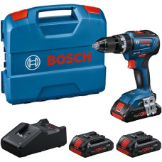 Bosch Akku-Schlagbohrschrauber GSB 18V-55 Professional, 18Volt, Schlagbohrmaschine(blau/schwarz, 3x Akku ProCORE18V 4,0Ah, in L-Case)