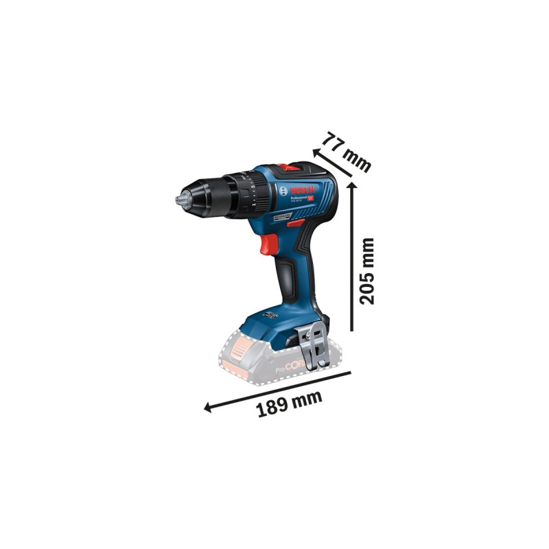 Bosch Akku-Schlagbohrschrauber GSB 18V-55 Professional solo, 18Volt(blau/schwarz, ohne Akku und Ladegerät)