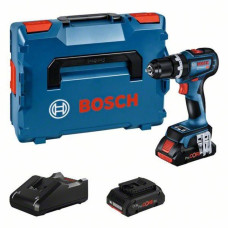 Bosch Akku-Schlagbohrschrauber GSB 18V-90 C Professional, 18Volt(blau/schwarz, 2x Li-Ion Akku ProCORE18V 4,0Ah, Bluetooth Modul, in L-BOXX)