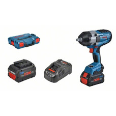 Bosch Akku-Schlagschrauber BITURBO GDS 18V-1000 Professional, 18Volt(blau/schwarz, 2x Akku ProCORE18V 5,5Ah, 1/2", in L-BOXX)