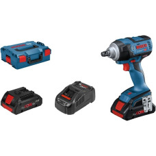 Bosch Akku-Schlagschrauber GDS 18V-300 Professional, 18 Volt(blau/schwarz, 2x Akku ProCORE18V 4,0Ah, mit Auto Bolt Release (ABR), L-BOXX)