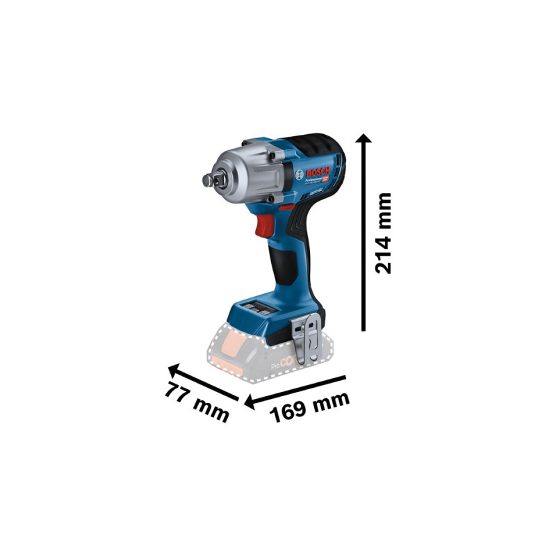 Bosch Akku-Schlagschrauber GDS 18V-450 HC Professional, 18Volt(blau/schwarz, 2x Li-Ion Akku ProCORE18V 4,0Ah, Bluetooth Modul, in L-BOXX)
