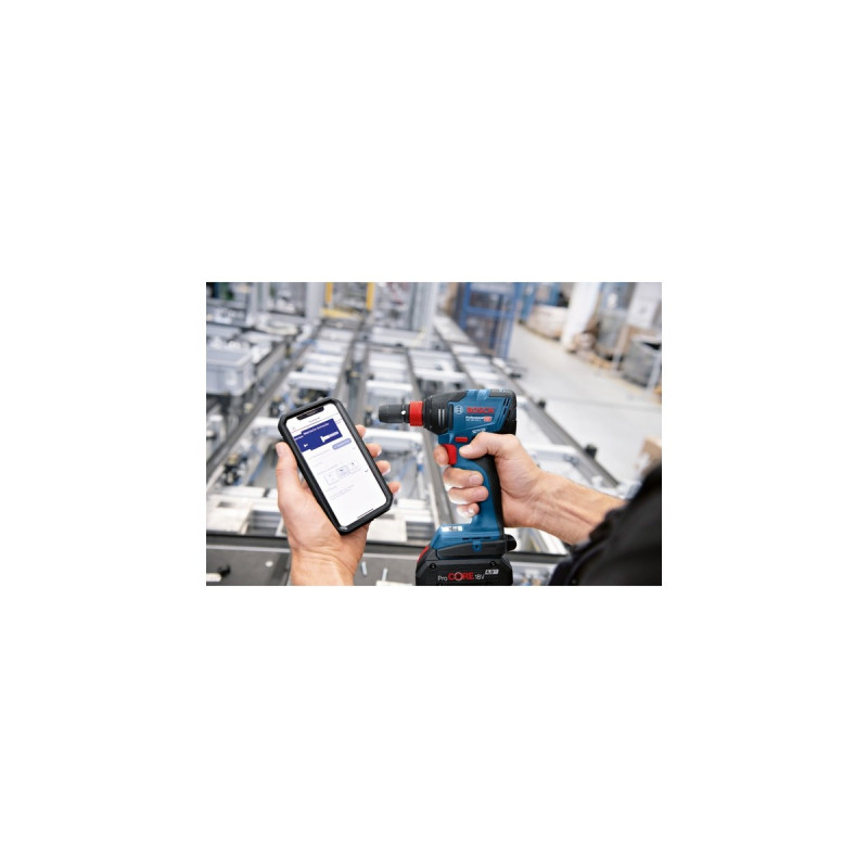 Bosch Akku-Schlagschrauber GDX 18V-210 C Professional solo, 18Volt(blau/schwarz, Bluetooth Modul, ohne Akku und Ladegerät, in L-BOXX)