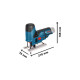 Bosch Akku-Stichsäge GST 12V-70 solo Professional, 12 Volt(blau, ohne Akku und Ladegerät, in L-BOXX)