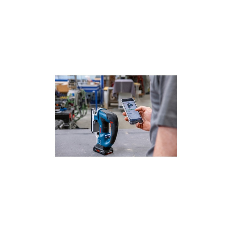 Bosch Akku-Stichsäge GST 18V-155 BC Professional solo, 18Volt(blau/schwarz, ohne Akku und Ladegerät, in L-BOXX)