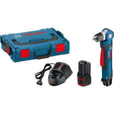 Bosch Akku-Winkelbohrschrauber GWB 12V-10 Professional, 12Volt(blau/schwarz, 2x Li-Ionen Akku 2,0Ah, in L-BOXX)