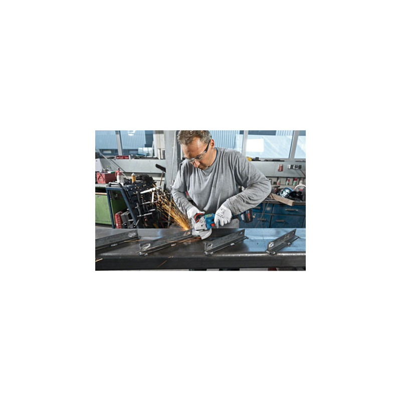 Bosch Akku-Winkelschleifer BITURBO GWS 18V-15 SC Professional(blau/schwarz, 2x Akku ProCORE18V 5,5Ah, Bluetooth Modul, in L-BOXX)