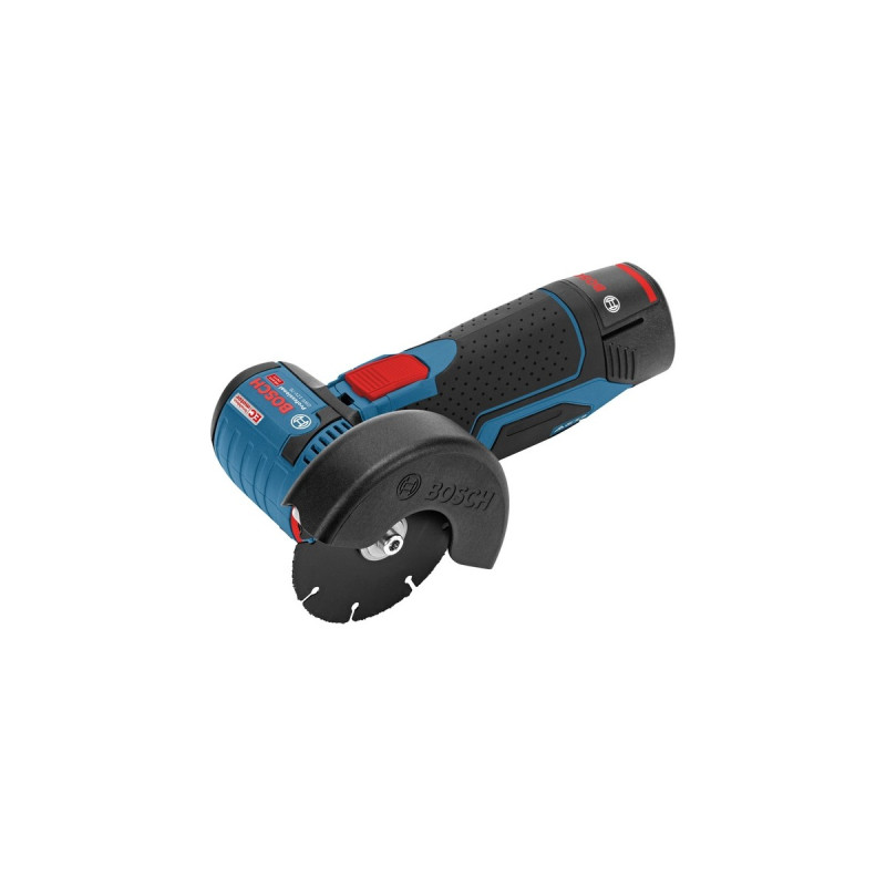 Bosch Akku-Winkelschleifer GWS 12V-76 Professional, 12Volt(blau/schwarz, 2x Li-Ionen Akku 3,0Ah, in L-BOXX)