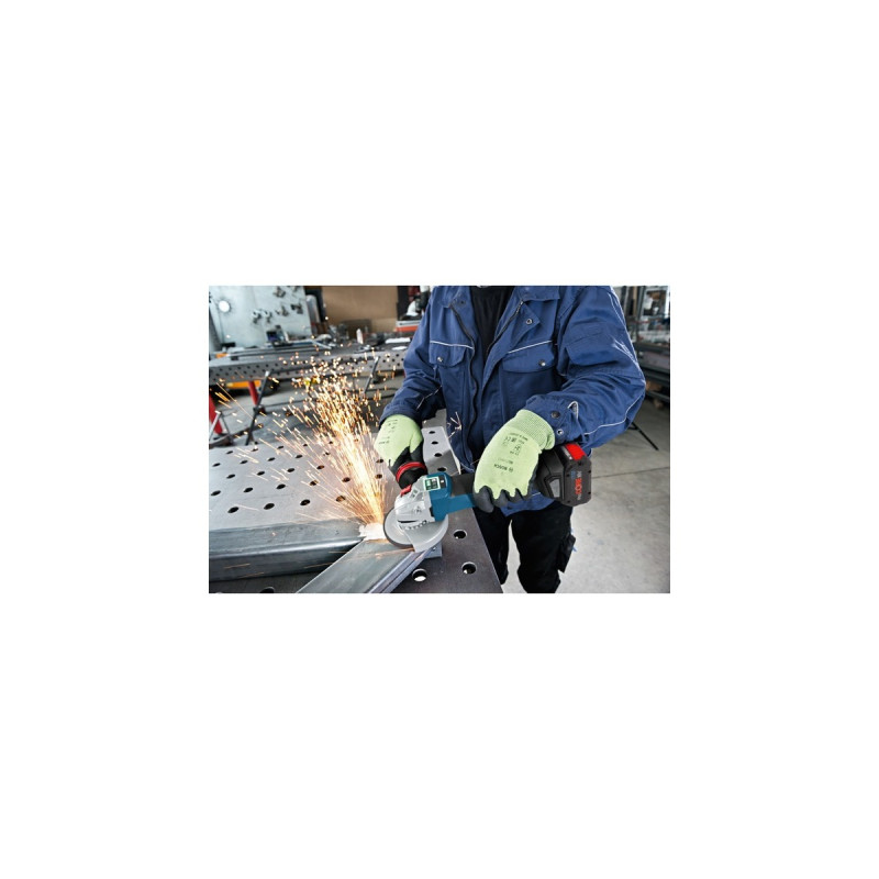 Bosch Akku-Winkelschleifer GWS 18V-10 PSC Professional solo, 18Volt(blau/schwarz, ohne Akku und Ladegerät, Bluetooth Modul, in L-BOXX)