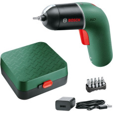 Bosch Akkuschrauber IXO 6 Classic, mit 10-teiligem Bit-Set(grün/schwarz, Li-Ionen Akku 3,6Volt 1,5Ah)