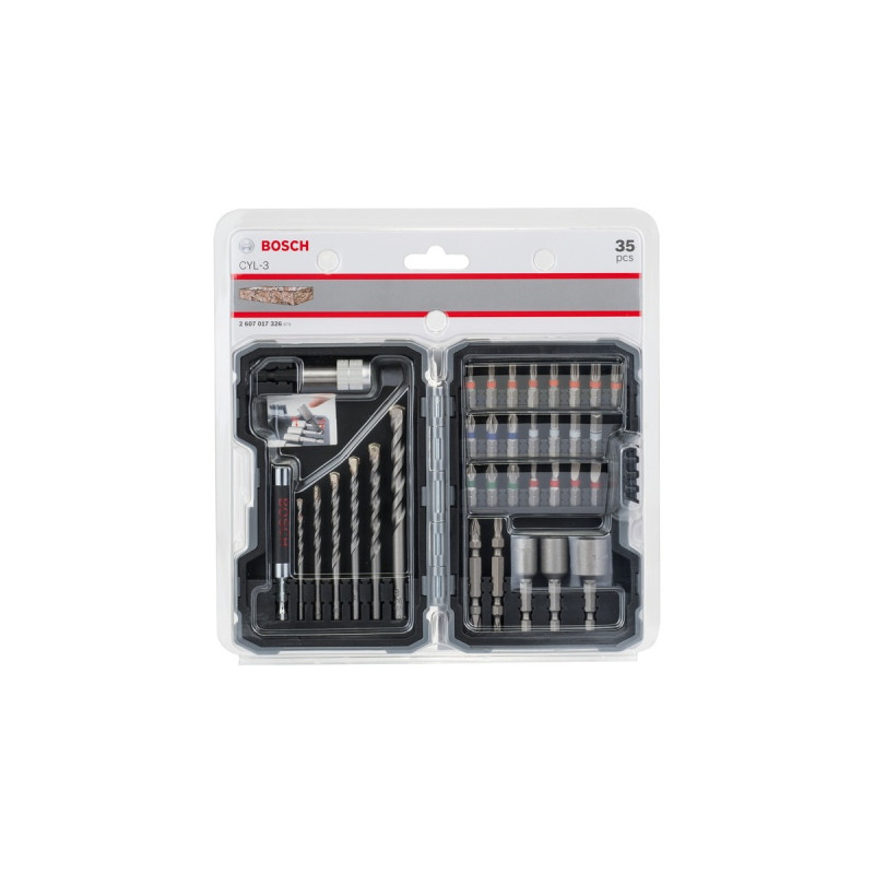 Bosch Betonbohrer und Bit-Set, 35-teilig, Bohrer- & Bit-Satz(grau)