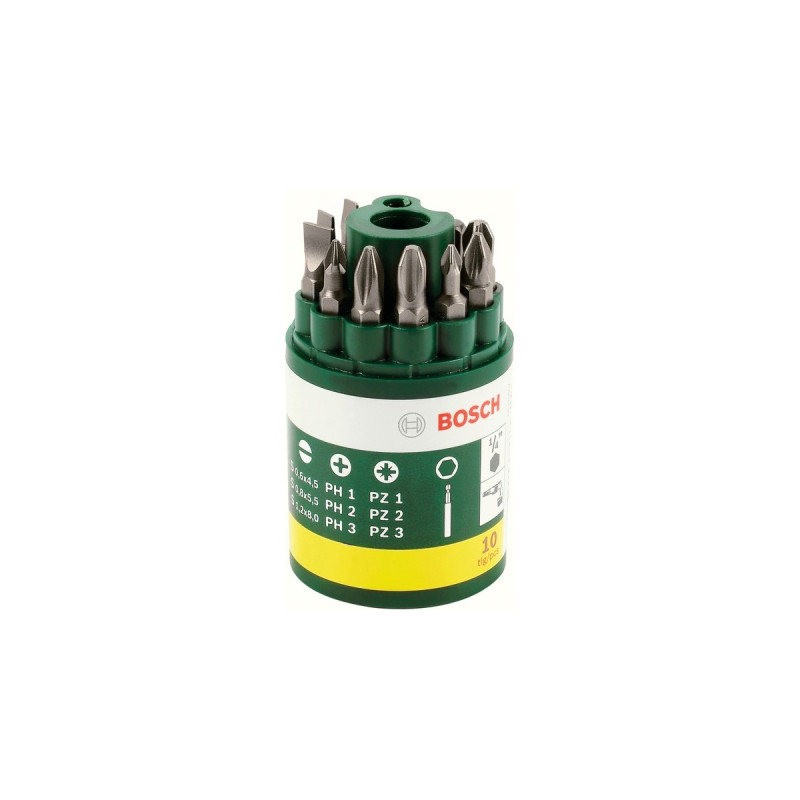 Bosch Bit-Set, 10-teilig, Bit-Satz(grün)
