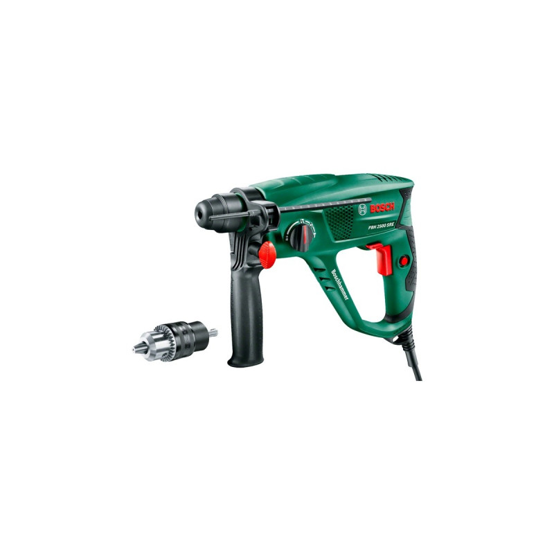Bosch Bohrhammer PBH 2500 SRE(grün/schwarz, 600 Watt, Koffer)