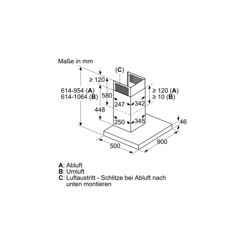Bosch DWB97CM50 Serie | 6, Dunstabzugshaube(edelstahl, Silence)