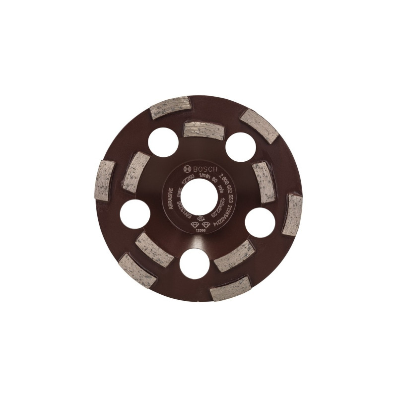 Bosch Diamant-Topfscheibe Expert for Abrasive, Ø 125mm, Schleifscheibe(Bohrung 22,23mm, für Beton- und Winkelschleifer)