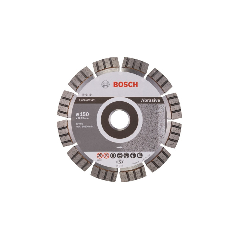 Bosch Diamanttrennscheibe Best for Abrasive, Ø 150mm(Bohrung 22,23mm)