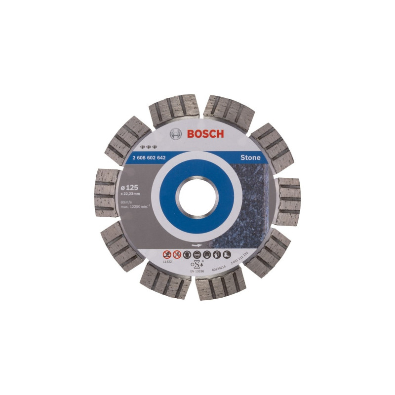 Bosch Diamanttrennscheibe Best for Stone, Ø 125mm(Bohrung 22,23mm)