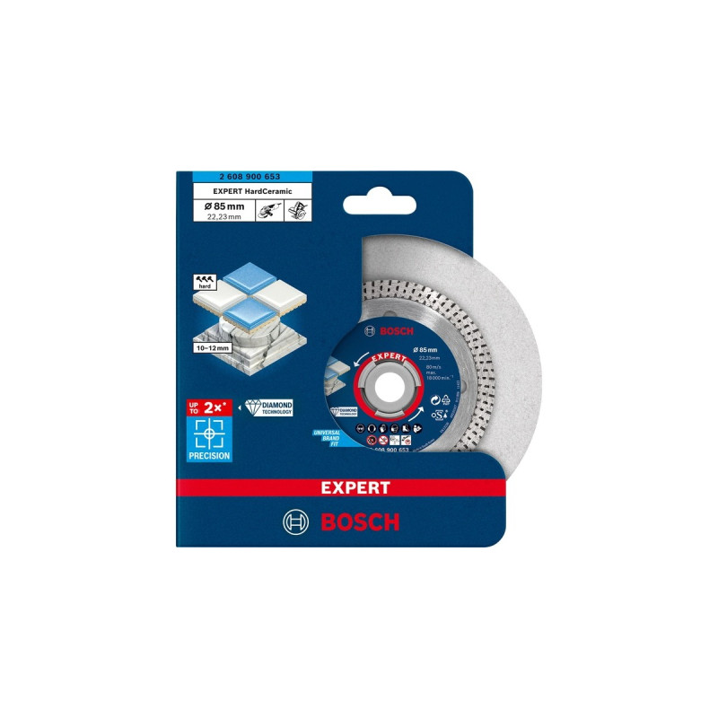 Bosch Diamanttrennscheibe Expert HardCeramic, Ø 85mm(Bohrung 22,23mm)