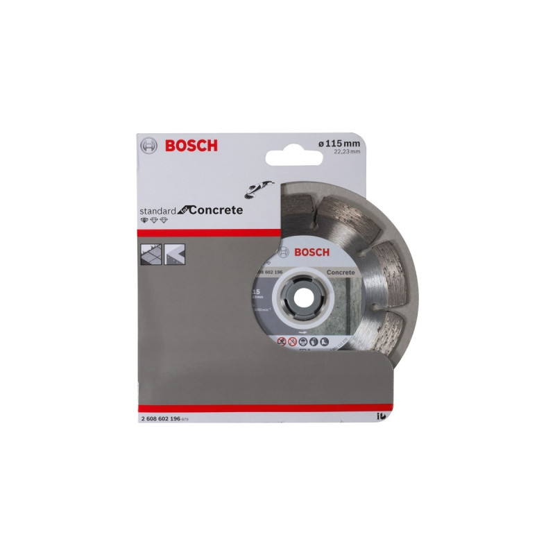 Bosch Diamanttrennscheibe Standard for Concrete, Ø 115mm(Bohrung 22,23mm)