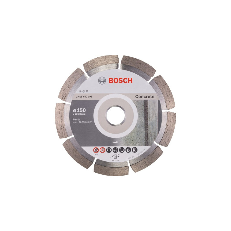 Bosch Diamanttrennscheibe Standard for Concrete, Ø 150mm(Bohrung 22,23mm)