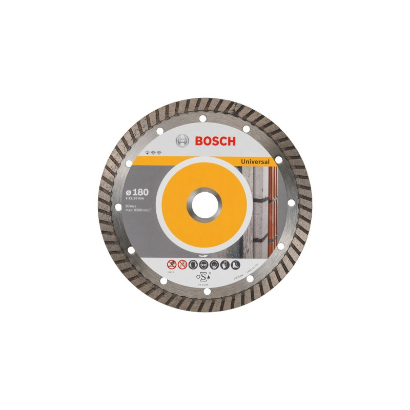 Bosch Diamanttrennscheibe Standard for Universal Turbo, Ø 180mm(10 Stück, Bohrung 22,23mm)