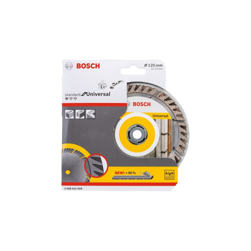Bosch Diamanttrennscheibe Standard for Universal, Ø 125mm(Bohrung 22,23mm)