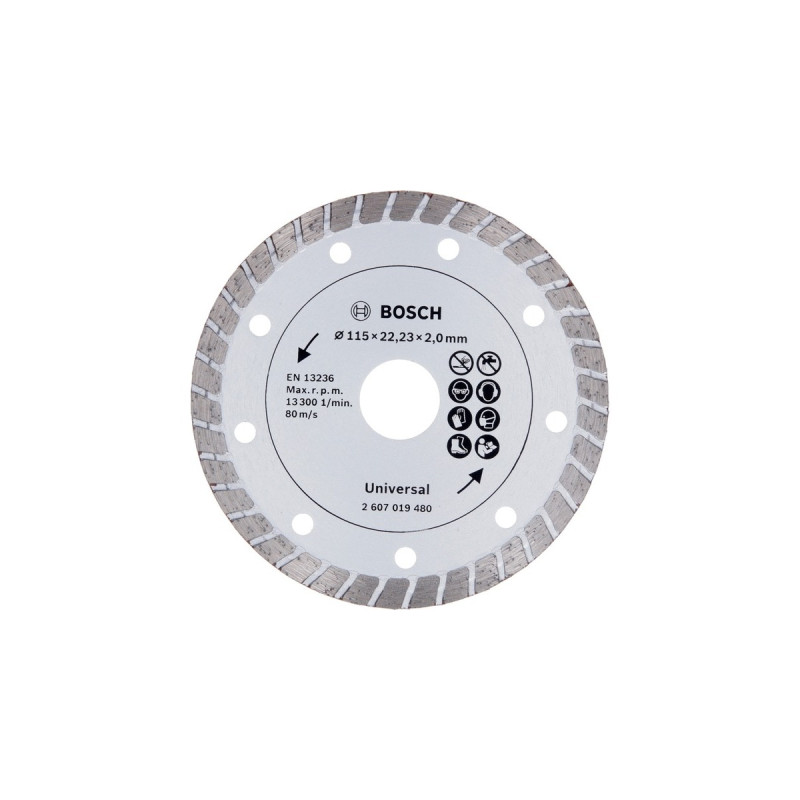 Bosch Diamanttrennscheibe Turbo, Ø 115mm(Bohrung 22,23mm)
