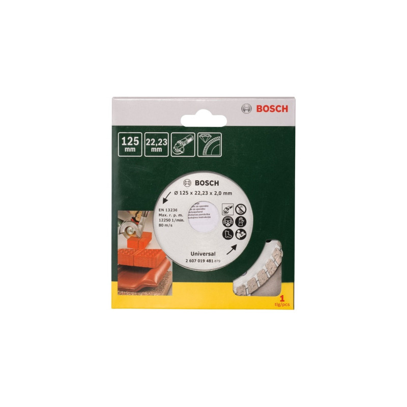 Bosch Diamanttrennscheibe Turbo, Ø 125mm(Bohrung 22,23mm)