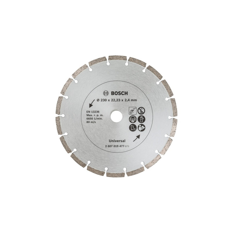 Bosch Diamanttrennscheibe Universal, Ø 230mm(2 Stück, Bohrung 22,23mm)
