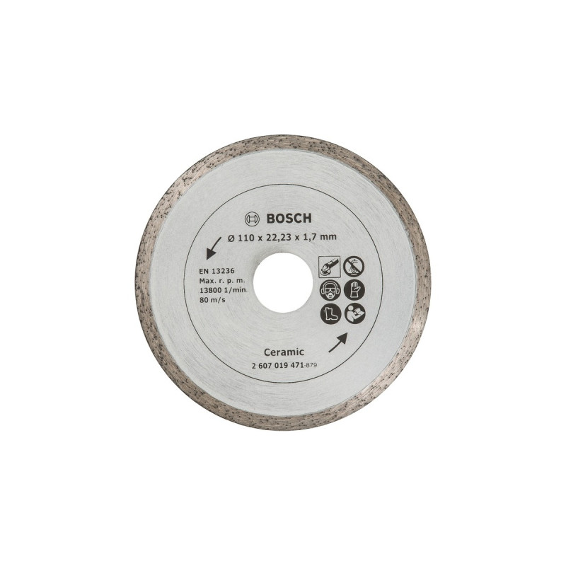 Bosch Diamanttrennscheibe für Fliesen, Ø 110mm(Bohrung 22,23mm)