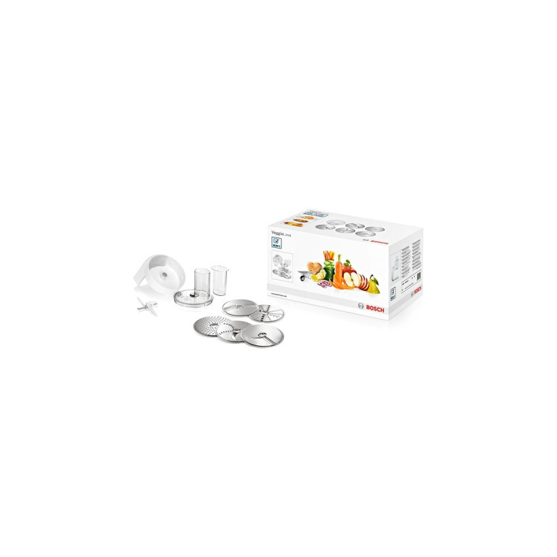 Bosch Durchlaufschnitzler VeggieLove Set, Zerkleinerer(weiß, für MUM Serie 2, MUM Serie 4, MUM 5)