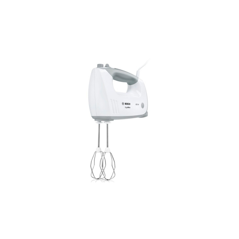 Bosch ErgoMixx standn'bowl MFQ 36460, Handmixer(weiß/grau, inkl. Kunststoffrührschüssel)