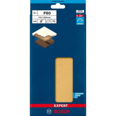 Bosch Expert C470 Schleifblatt, 115 x 230mm, K80(10 Stück, für Schwingschleifer)