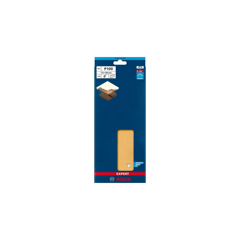 Bosch Expert C470 Schleifblatt, 115 x 280mm, K100(10 Stück, für Schwingschleifer)