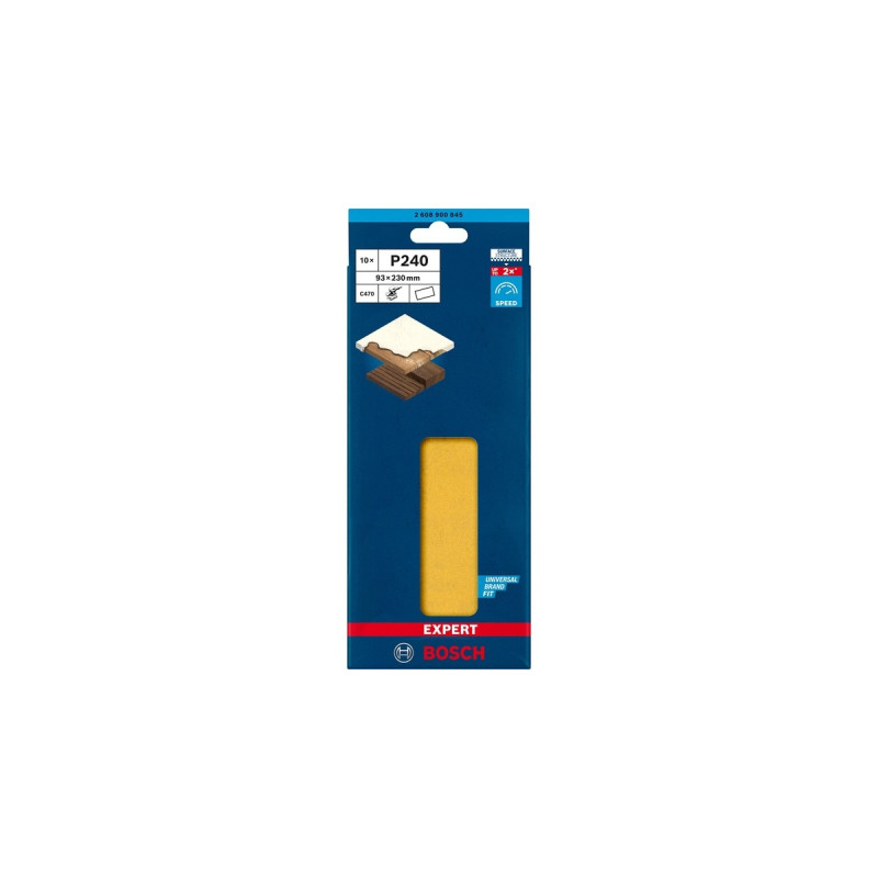 Bosch Expert C470 Schleifblatt, 93 x 230mm, K240 ungelocht(10 Stück, für Schwingschleifer)
