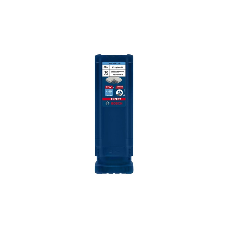 Bosch Expert Hammerbohrer SDS-plus-7X, Ø 10mm, 50 Stück(Arbeitslänge 150mm)