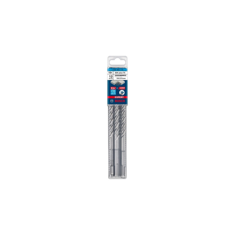 Bosch Expert Hammerbohrer SDS-plus-7X, Ø 12mm, 10 Stück(Arbeitslänge 150mm)