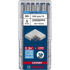 Bosch Expert Hammerbohrer SDS-plus-7X, Ø 5mm, 30 Stück(Arbeitslänge 50mm)