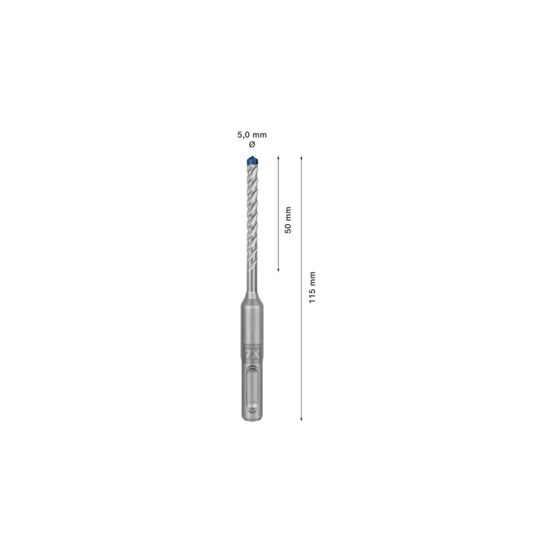 Bosch Expert Hammerbohrer SDS-plus-7X, Ø 5mm, 30 Stück(Arbeitslänge 50mm)