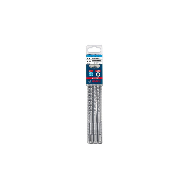 Bosch Expert Hammerbohrer SDS-plus-7X, Ø 6,5mm, 10 Stück(Arbeitslänge 150mm)