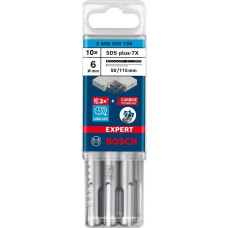 Bosch Expert Hammerbohrer SDS-plus-7X, Ø 6mm, 10 Stück(Arbeitslänge 50mm)