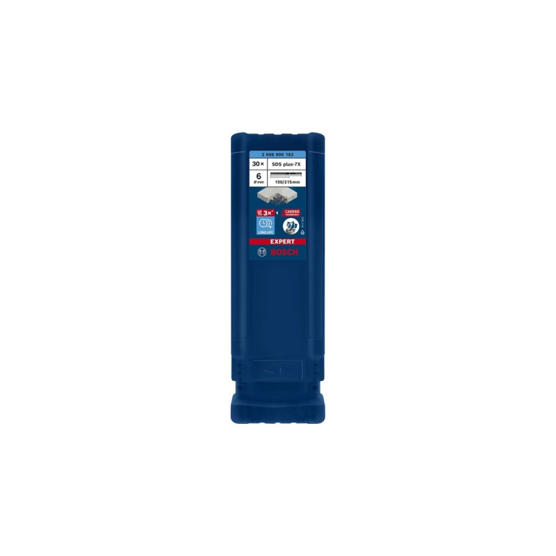 Bosch Expert Hammerbohrer SDS-plus-7X, Ø 6mm, 30 Stück(Arbeitslänge 150mm)