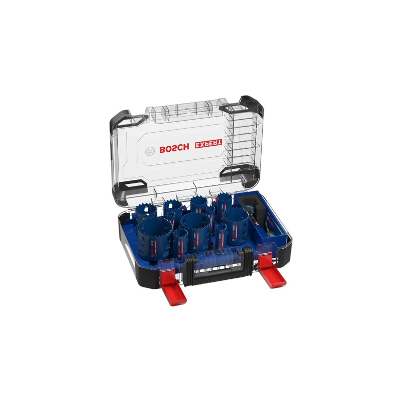 Bosch Expert Lochsägen-Set 'ToughMaterial', Ø 20-76mm, 14-teilig(mit Power Change Plus Adapter, Koffer)
