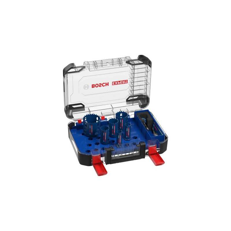 Bosch Expert Lochsägen-Set 'ToughMaterial', Ø 22-68mm, 9-teilig(mit Power Change Plus Adapter, Koffer)