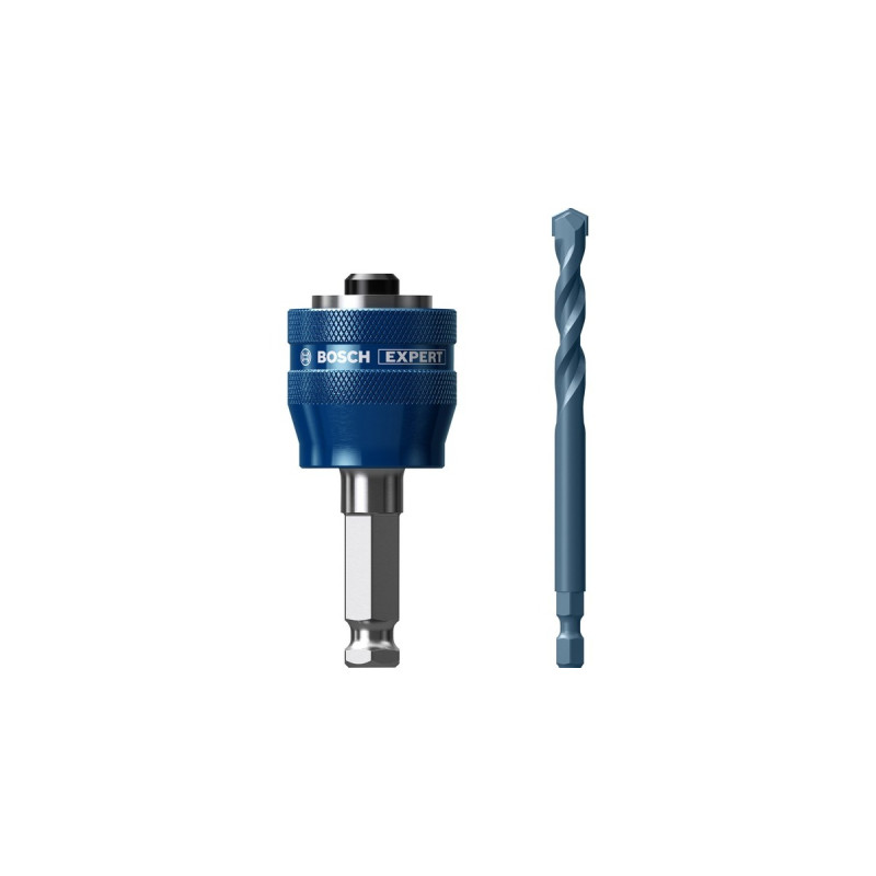 Bosch Expert Power Change Plus Adapter, Hex 11mm(blau, 2-teilig, mit TCT Zentrierbohrer Ø 8,5mm x105mm)
